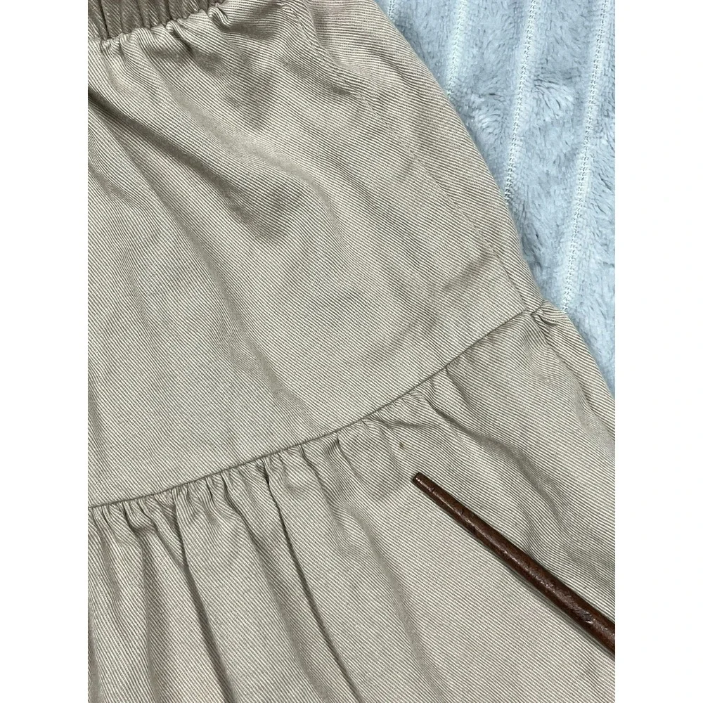 Vintage On The Verge Tiered Skirt Women's S Elastic Waist Beige Western‎ *Flaws